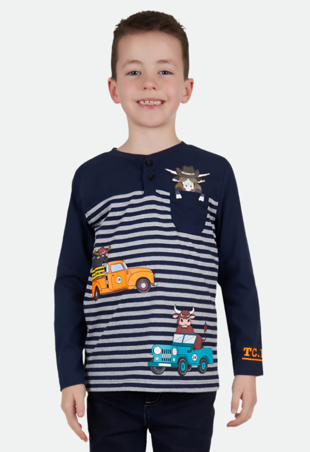 THOMAS COOK BOYS RIDE HENLEY L/S TEE – No Exchanges or Refunds