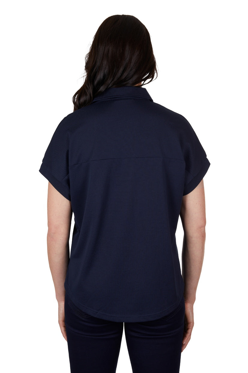THOMAS COOK WOMENS PENNY POLO TOP (NAVY)