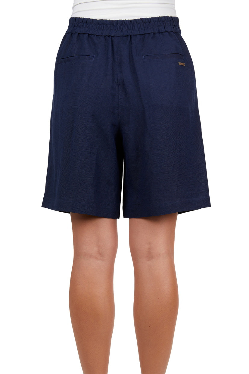 THOMAS COOK WOMENS ISABEL LINEN SHORT (NAVY)