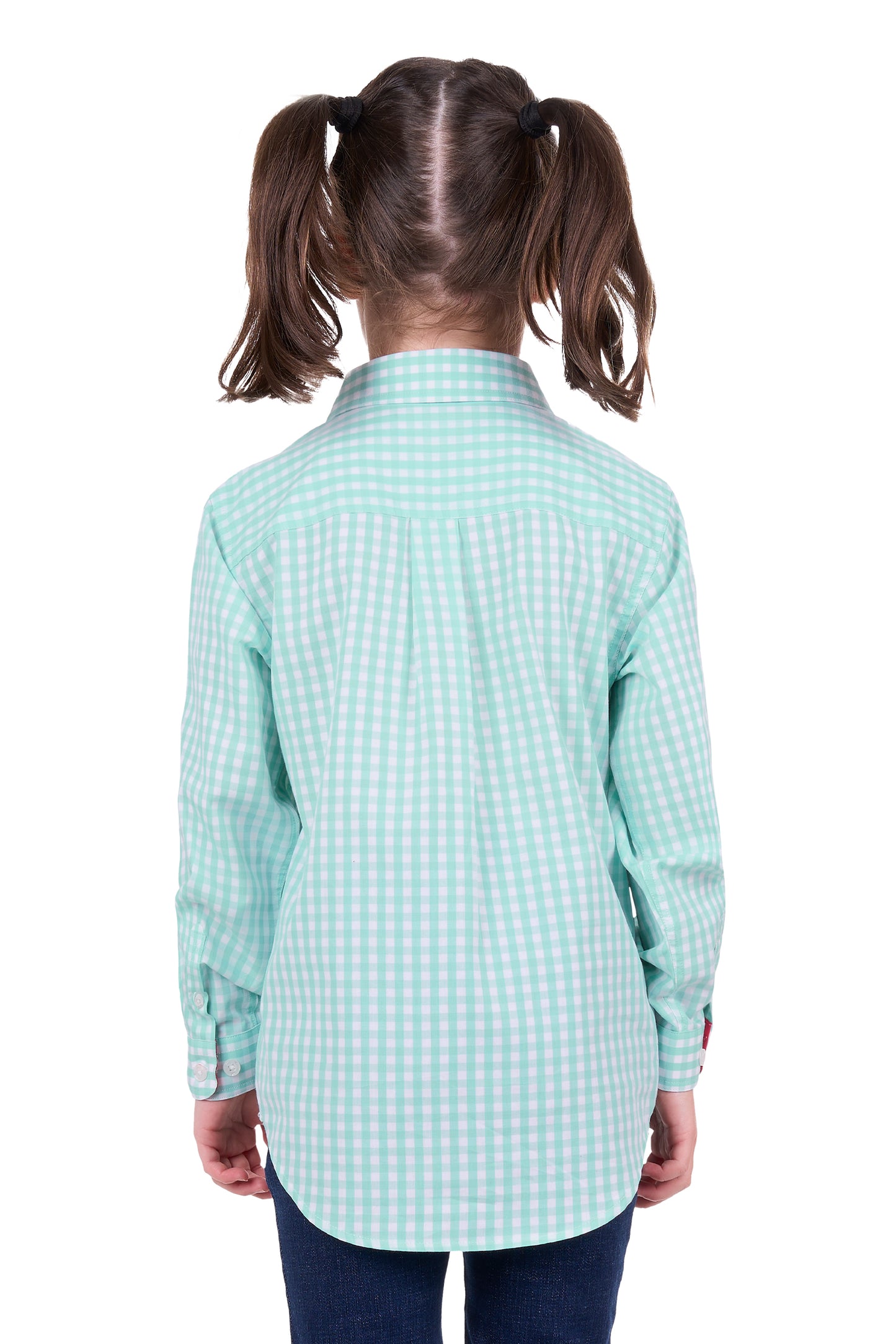HARDSLOG GIRLS LIZE 1/2 PLKT L/S SHIRT (TEAL)