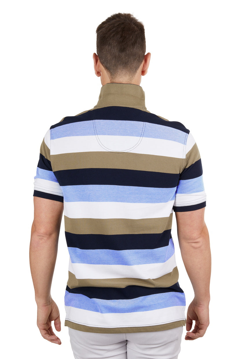 THOMAS COOK MENS JAY S/S POLO (NAVY/TAN)