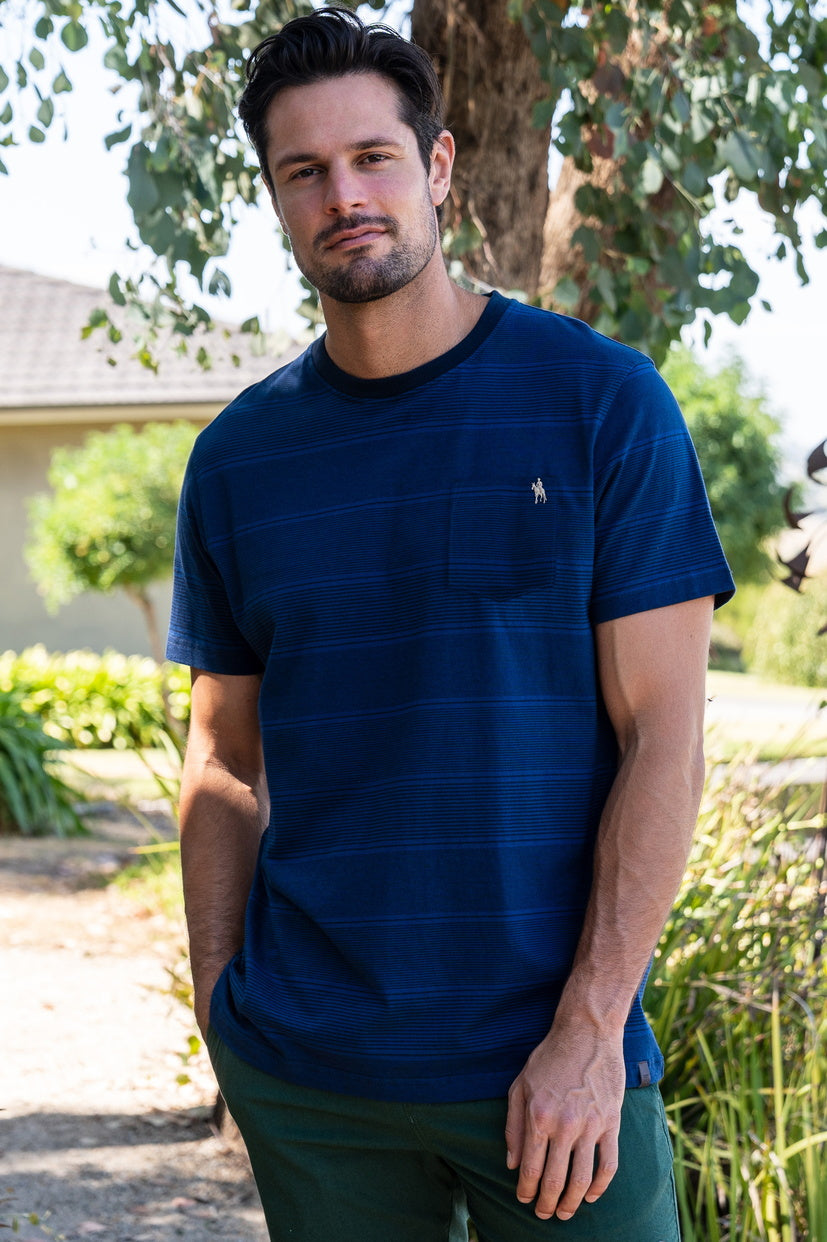 THOMAS COOK MENS SIMON 1-PKT S/S TEE (NAVY/BLUE)