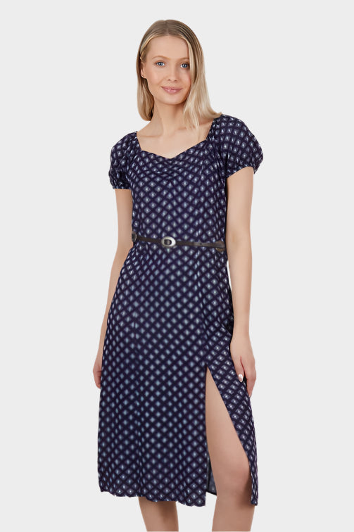 WRANGLER WOMENS BETH DRESS (NAVY)-CLEARANCE