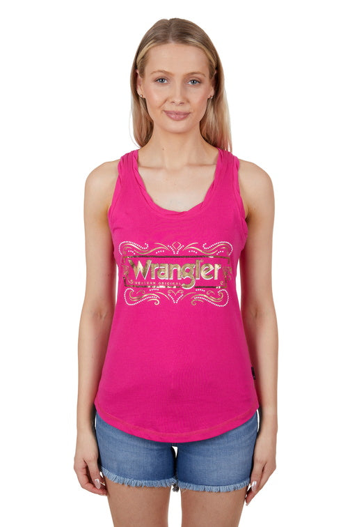 WRANGLER WOMENS SAVANNAH TANK (PINK)