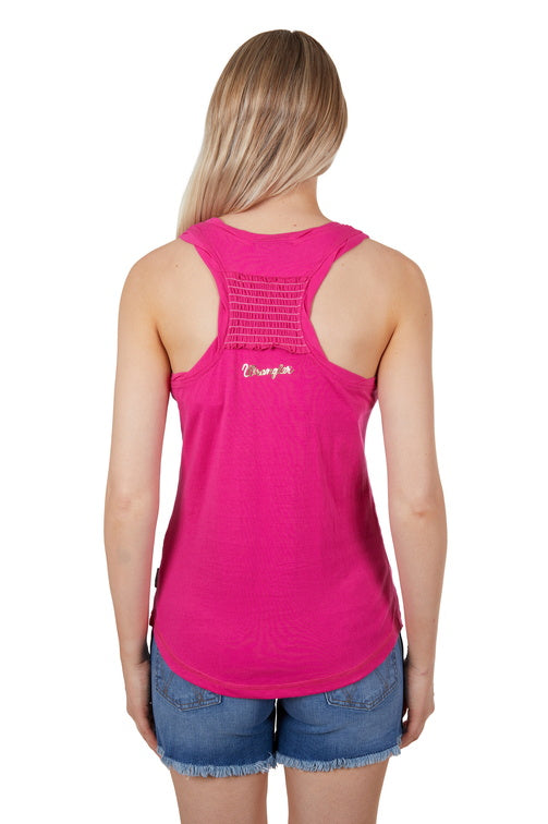 WRANGLER WOMENS SAVANNAH TANK (PINK)