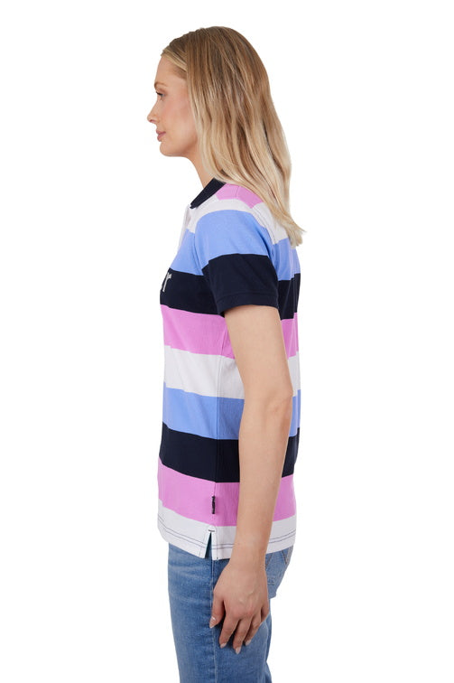 WRANGLER WOMENS MARTHA S/S POLO (MULTICOLOURED)