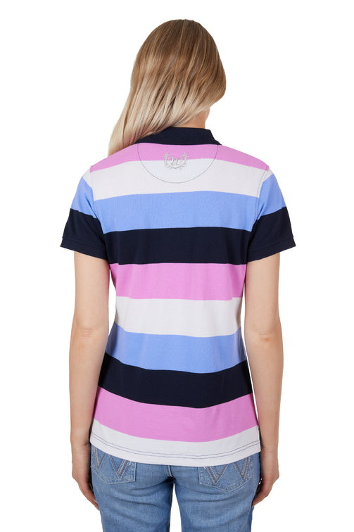 WRANGLER WOMENS MARTHA S/S POLO (MULTICOLOURED)