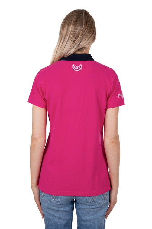 WRANGLER WOMENS KIERA S/S POLO (PINK)