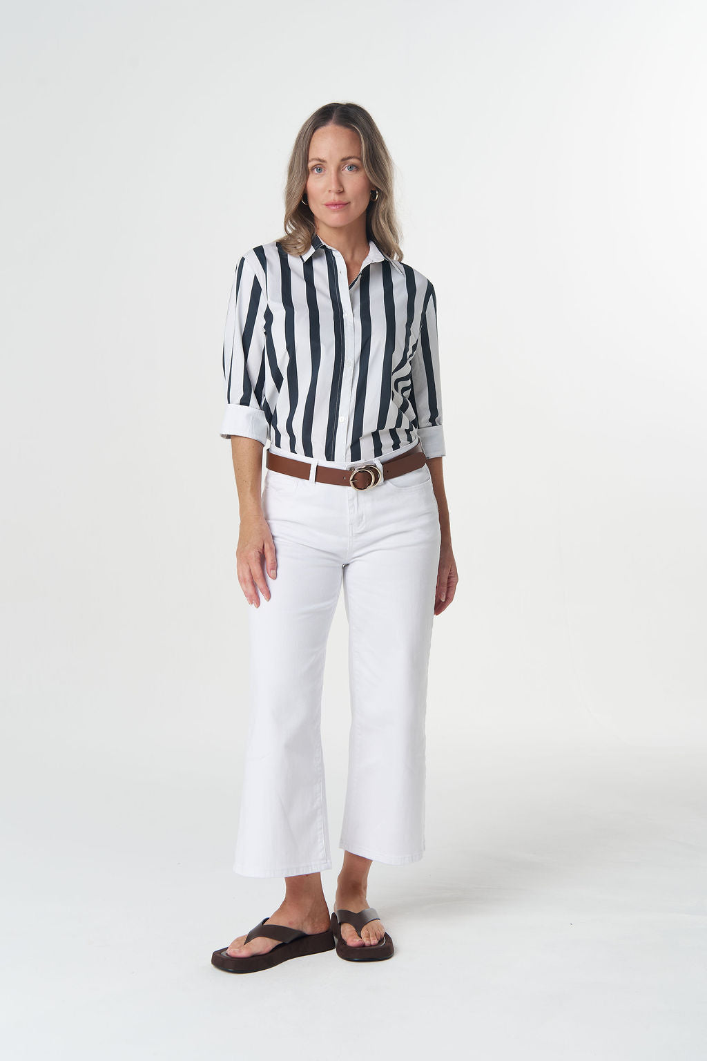 Goondiwindi Cotton Classic ¾ Sleeve Shirt - Hamilton Stripe