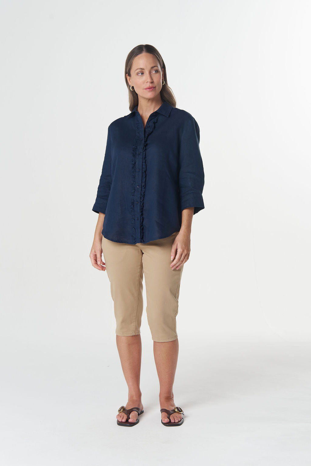 Goondiwindi Cotton Island ¾ Sleeve Frill Shirt