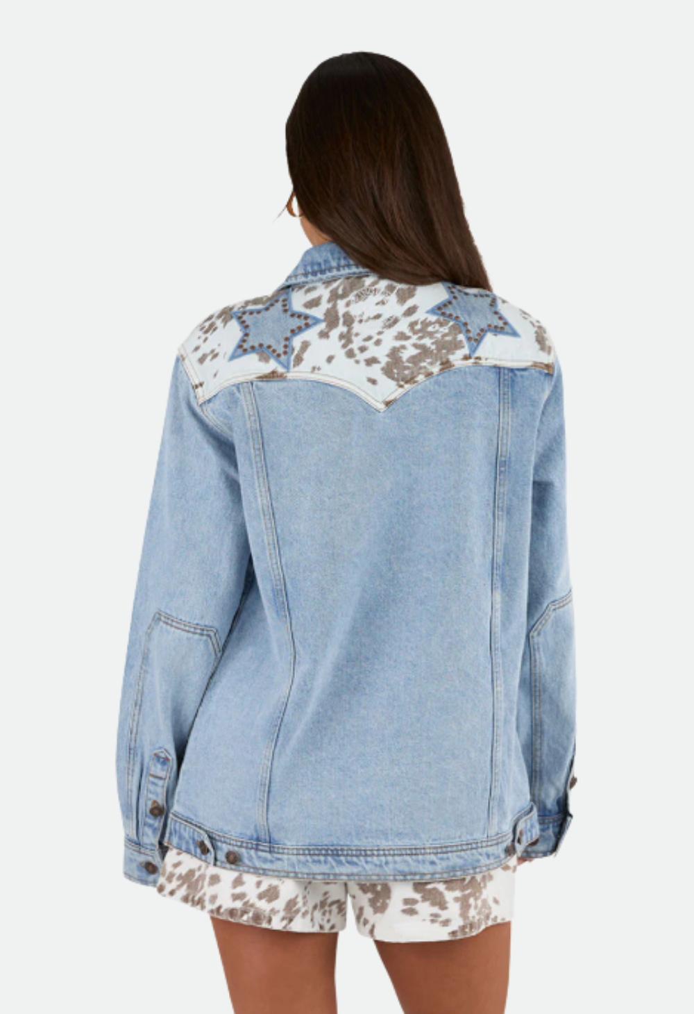 Ringers Western Womens The Hoedown Denim Jacket - Light Wash Blue