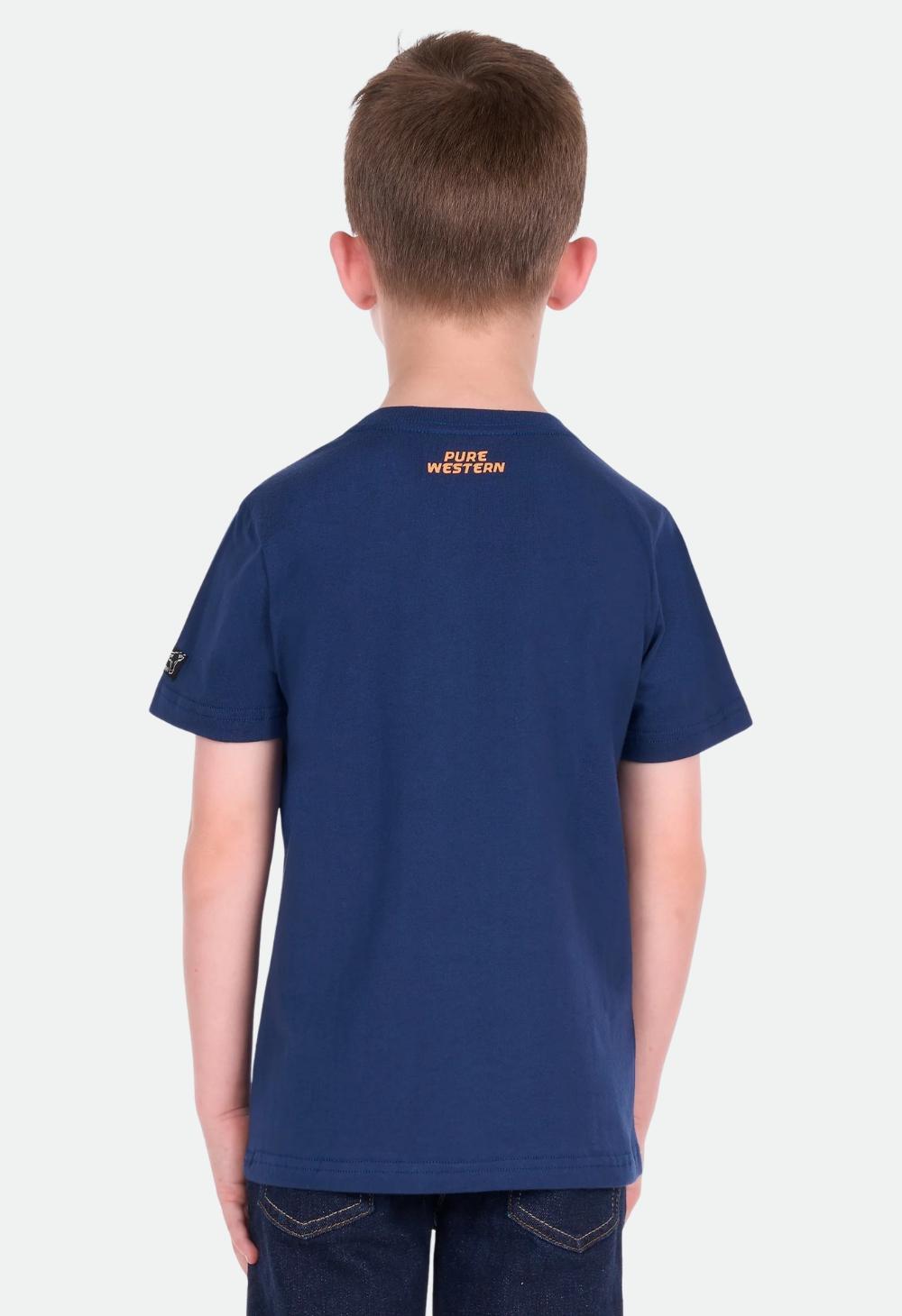 Pure Western Boys Dale SS Tee - Navy