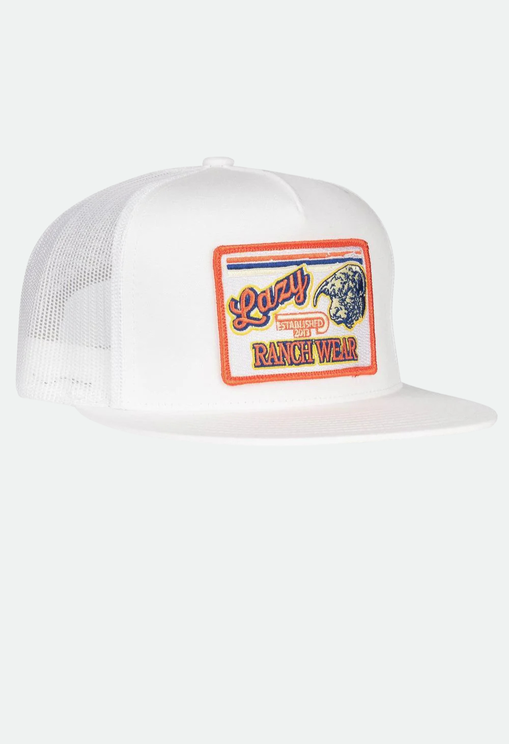 Lazy J Ranch White Retro Hereford Classic Five Panel Trucker Hat