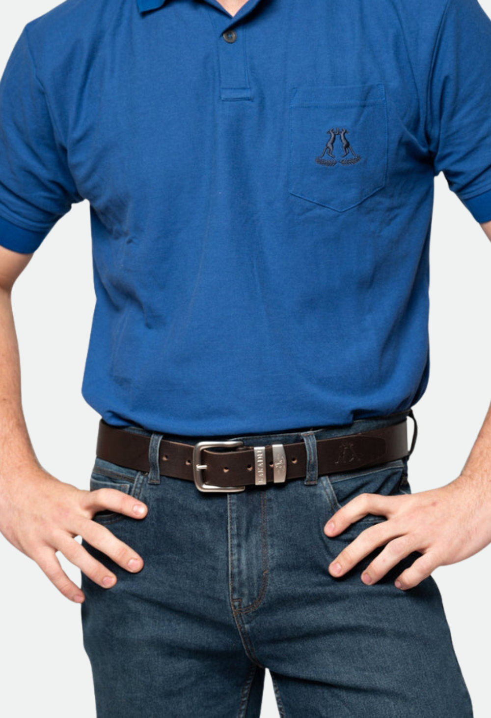 Kakadu Ironbark Belt Double Keeper - Dark Brown