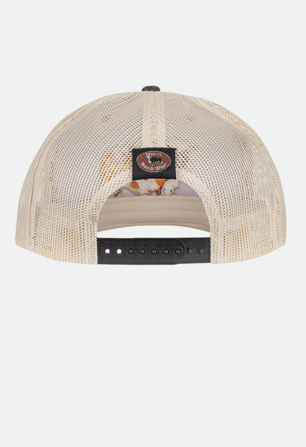 Lazy J Ranch Denim & White Apache Hereford Bull Classic Rope Trucker Hat