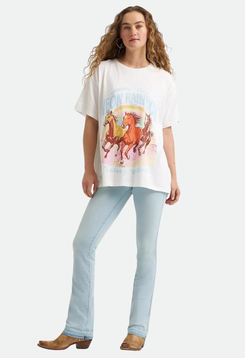 Wrangler Women's Lainey Wilson x Neon Rainbow Girlfriend Tee