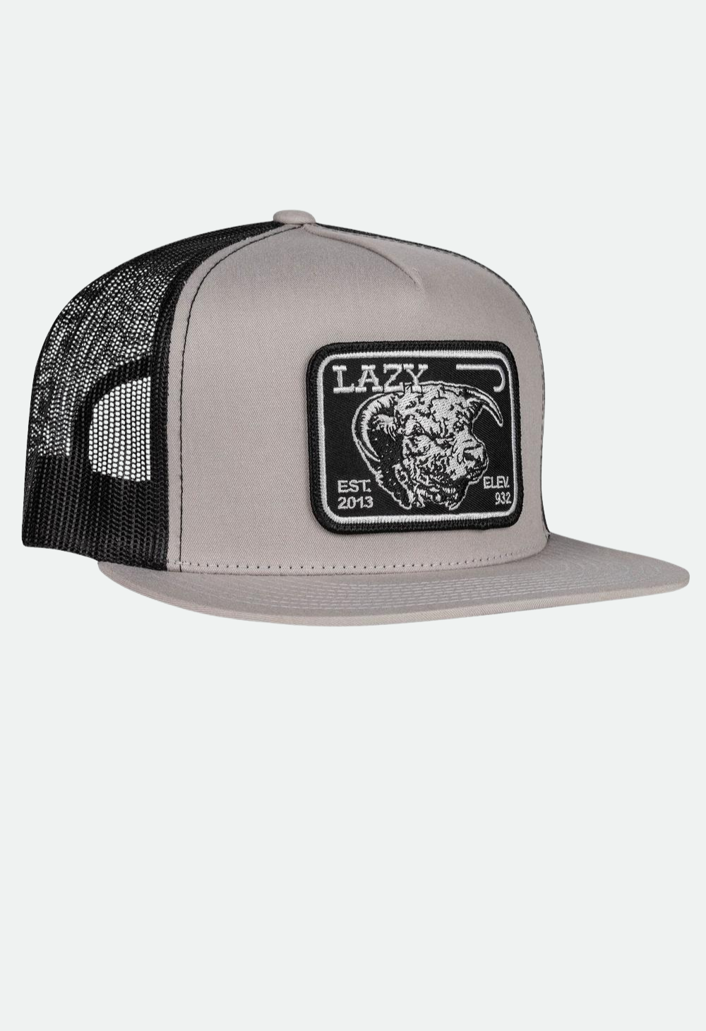 Lazy J Ranch Silver Grey & Black Elevation Classic Five Panel Trucker Hat