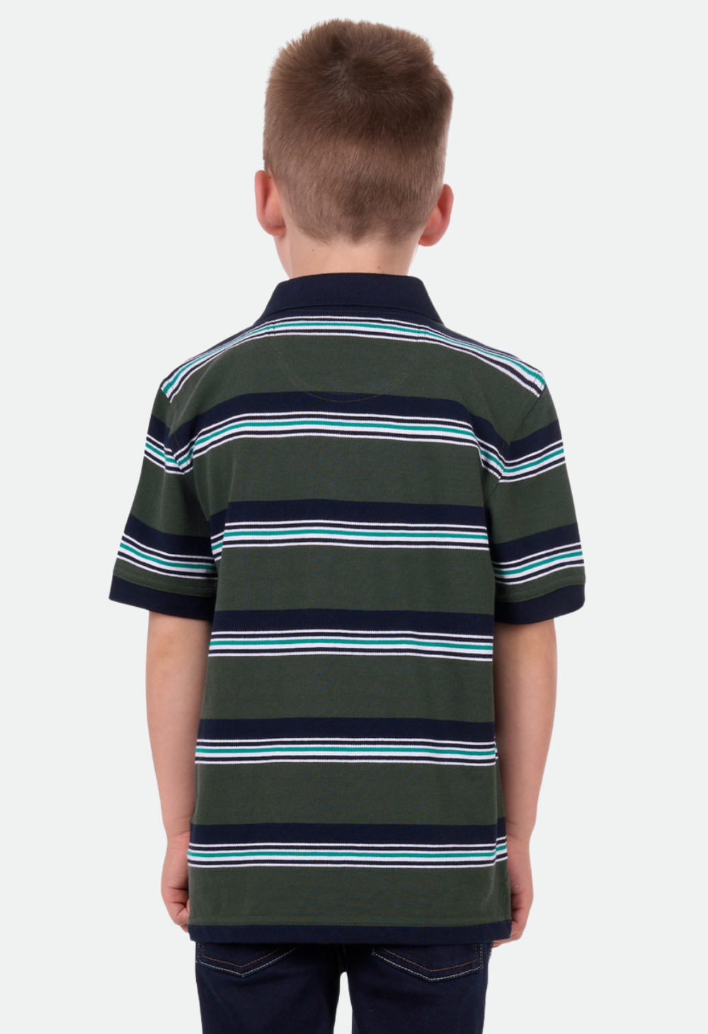 THOMAS COOK BOYS AXEL 1PKT S/S POLO (DARK GREEN/NAVY)