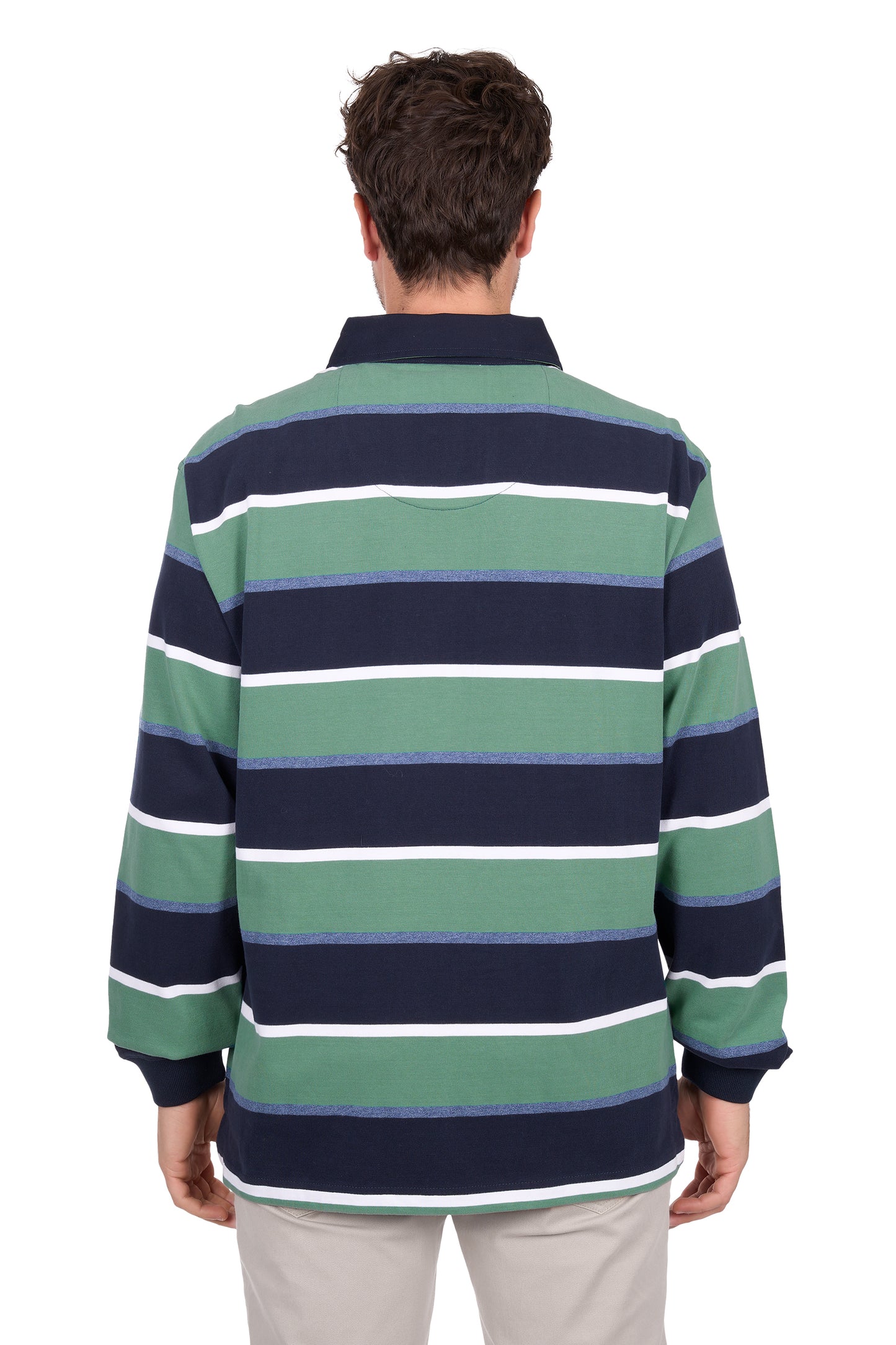 Thomas Cook Men’s Douglas Stripe Rugby – Navy/Sage