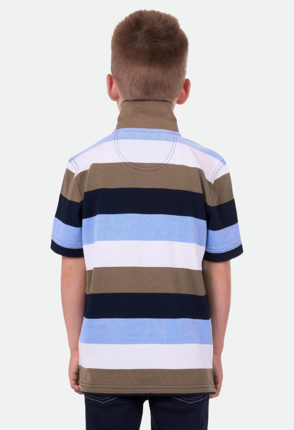 THOMAS COOK BOYS JAY 1PKT S/S POLO (NAVY/TAN)