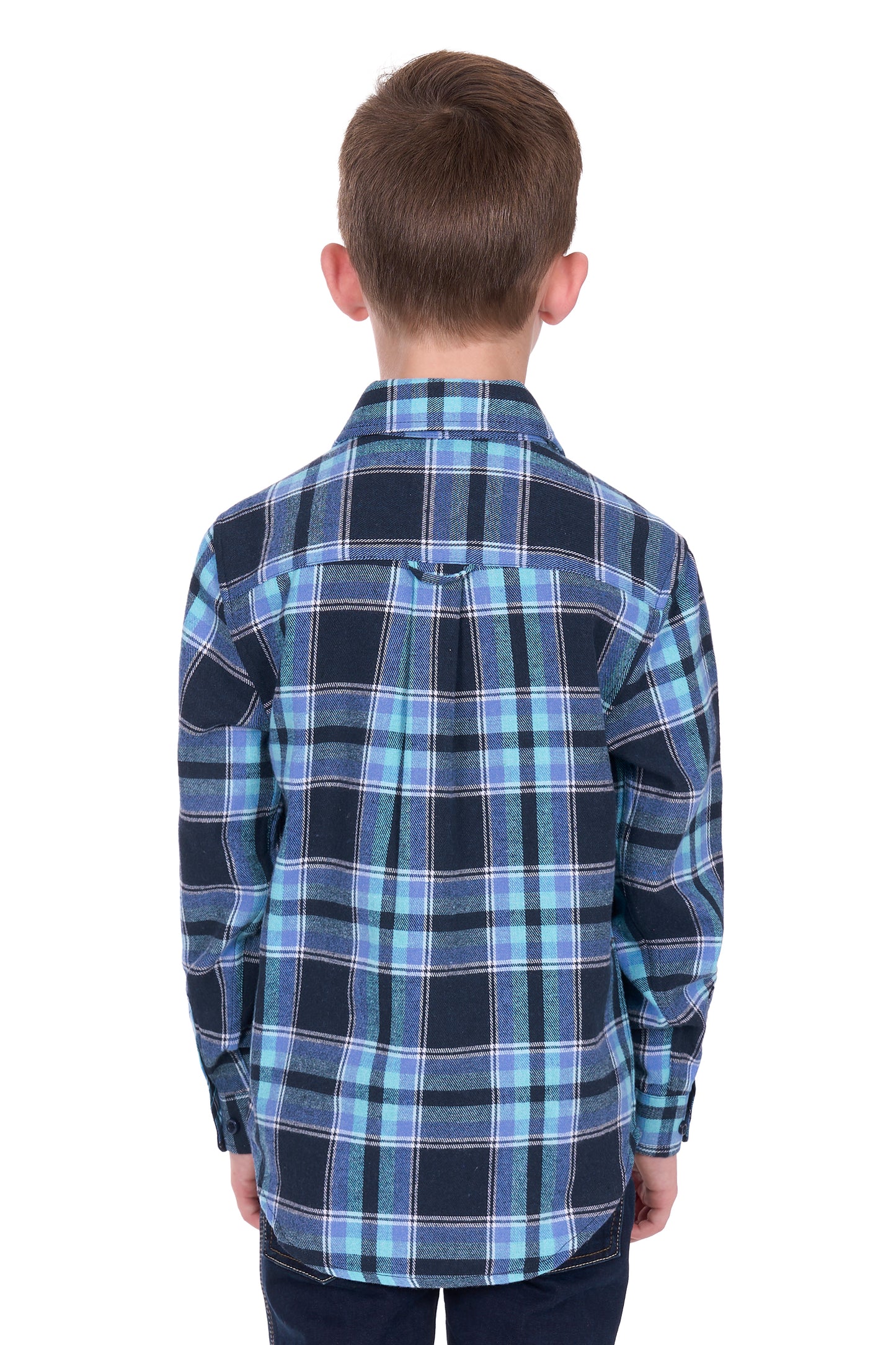 Dux Bak Boy’s Camden Thermal Long Sleeve Shirt - Navy/Teal