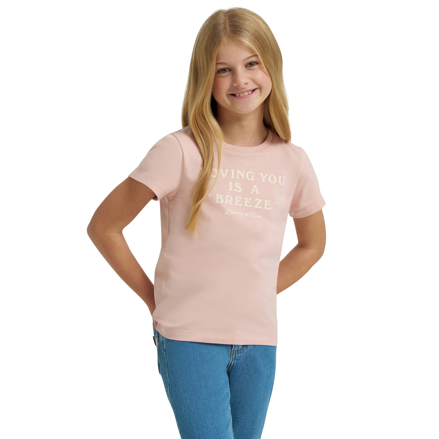 Wrangler X Lainey Wilson Girls Breeze T-Shirt Pink