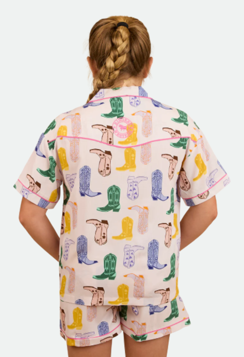 Ringers Western Bianca Kids Short Pyjama Set - Barely Pink