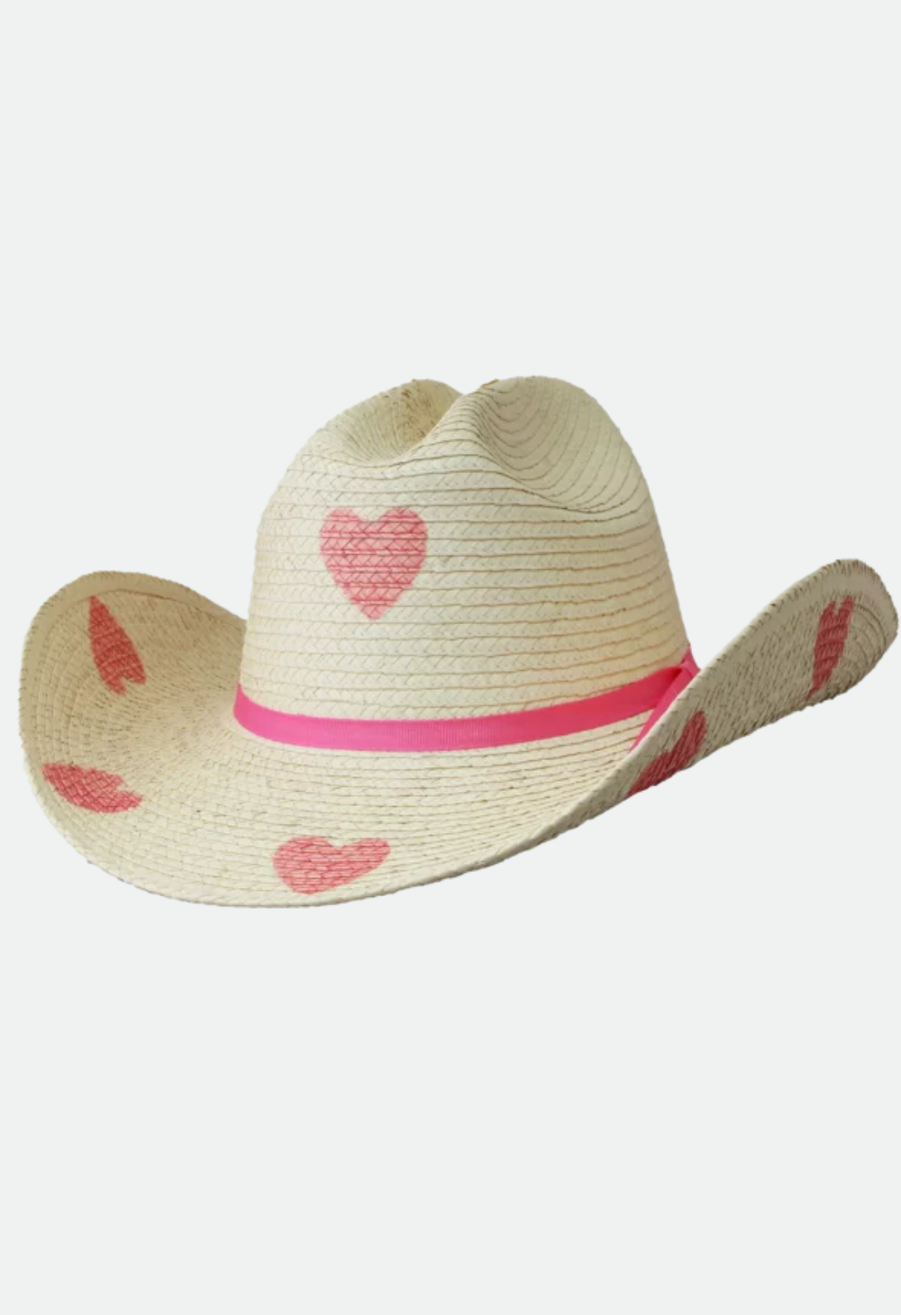 Sunbody Kid's Cattleman Hat Pink Hearts