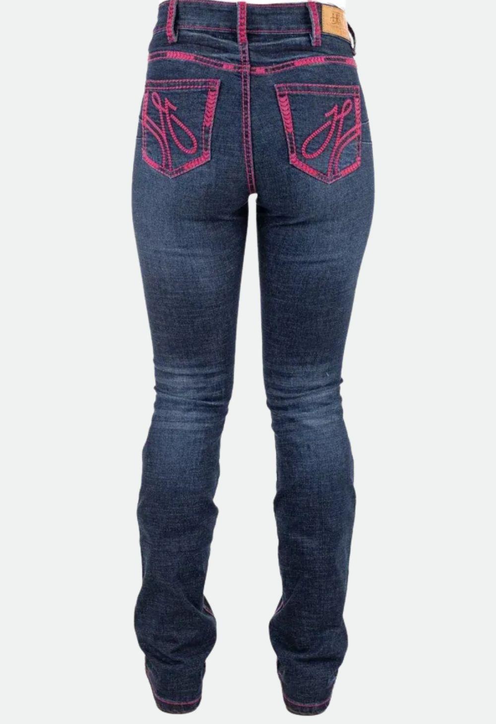 Hitchley & Harrow Ultra High Rise - "SR2241" Core Range Hot Pink Stitch Jean 32Leg