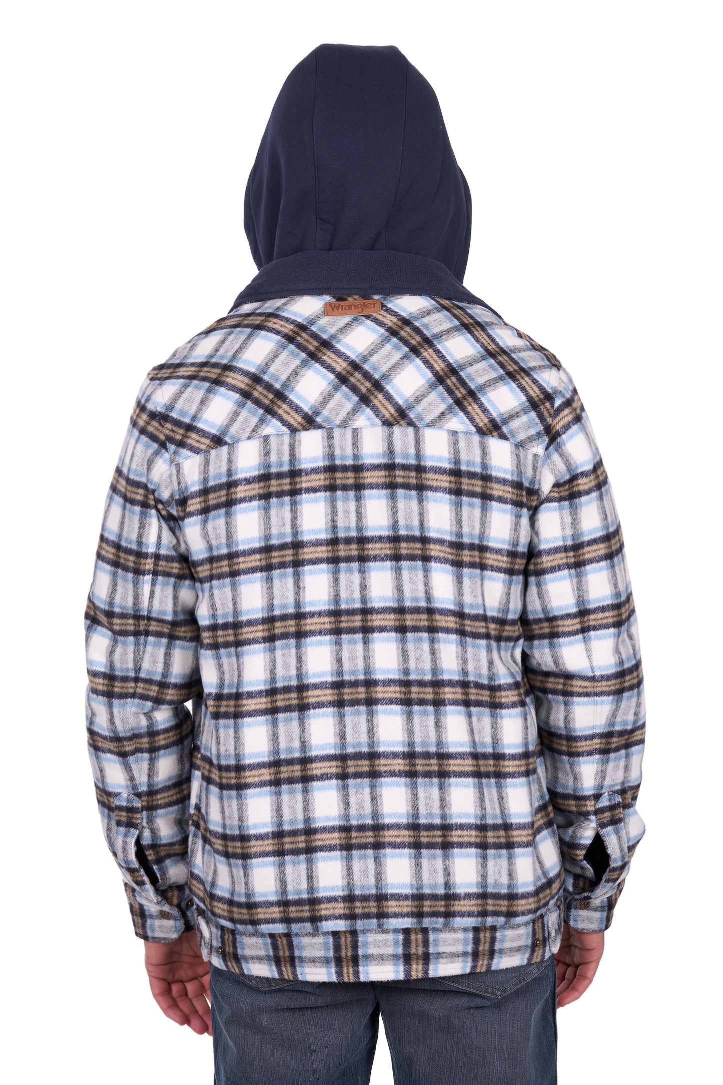Wrangler Men’s Mitchell Logo Shirt Jacket - Blue/White