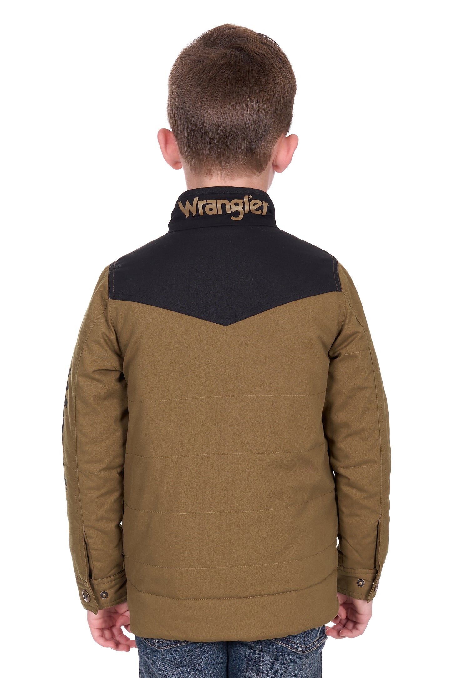 Wrangler Boy’s Ruben Jacket - Dark Tan/Black