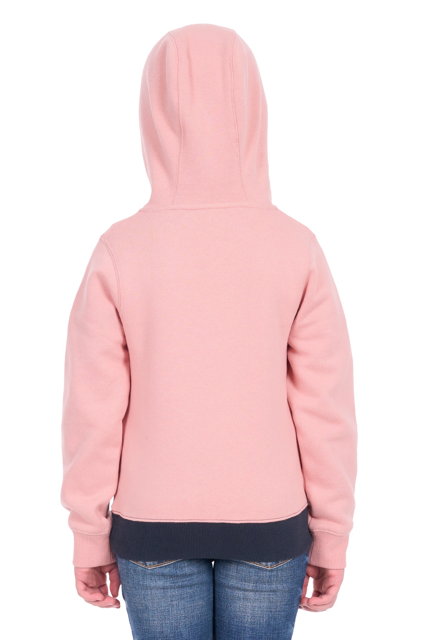 Wrangler Girl’s Brooke Pullover Hoodie - Rose/Navy