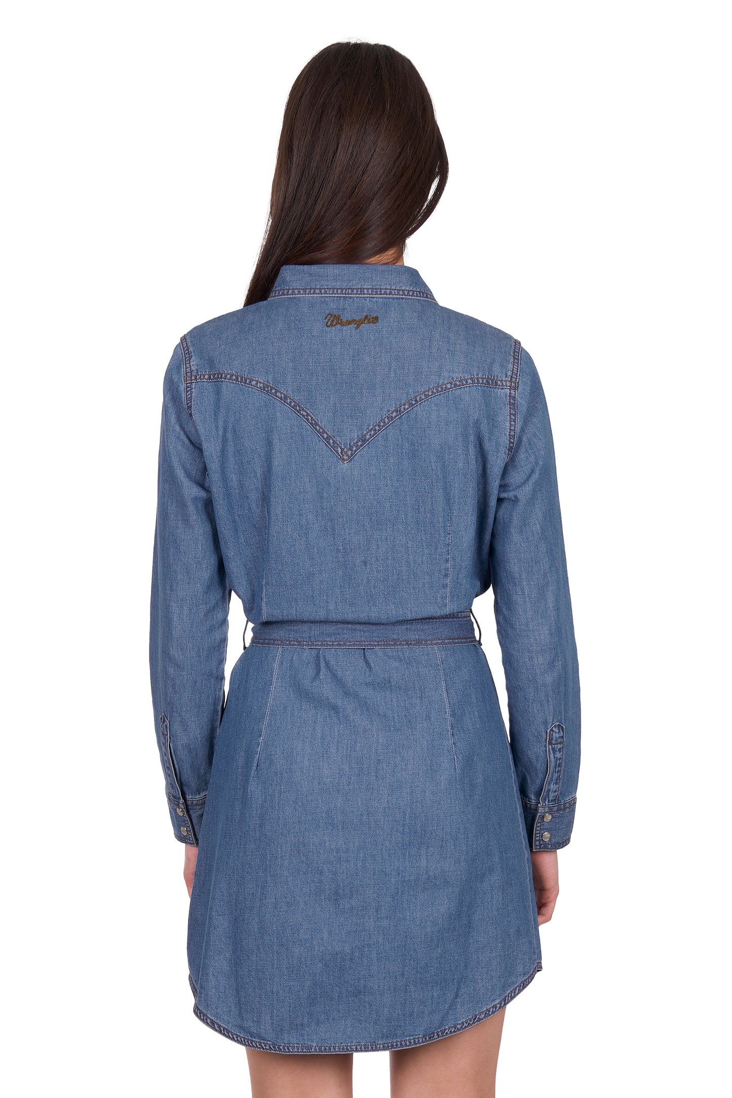 Wrangler Women’s Wendy Denim Dress – Blush/Mood Indigo