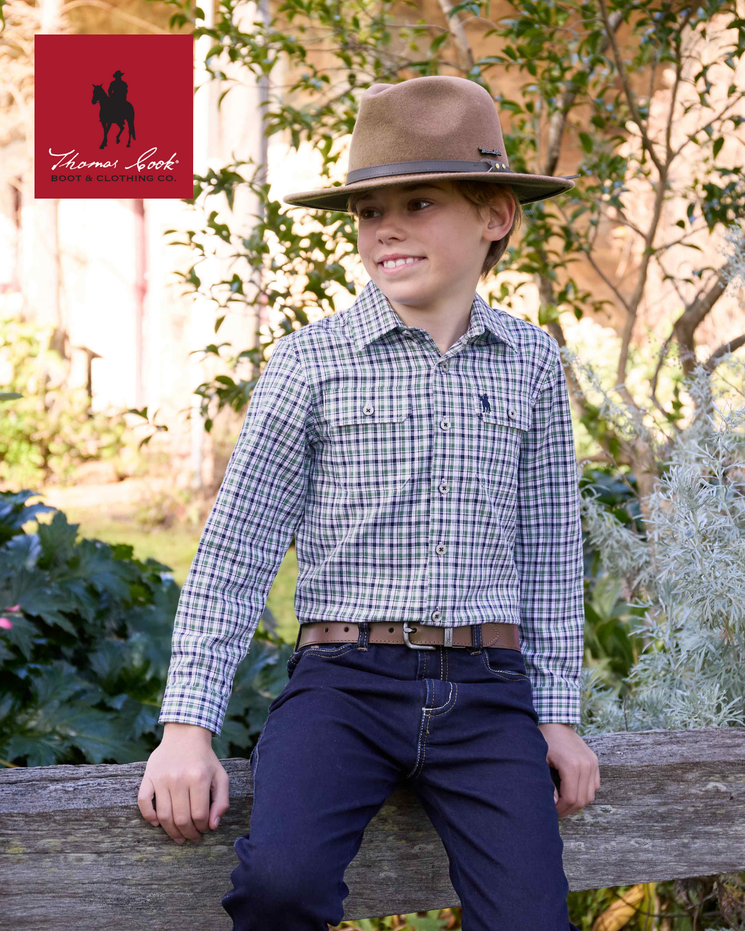 Thomas Cook Boy’s Edward Check 2-Pocket Long Sleeve Shirt