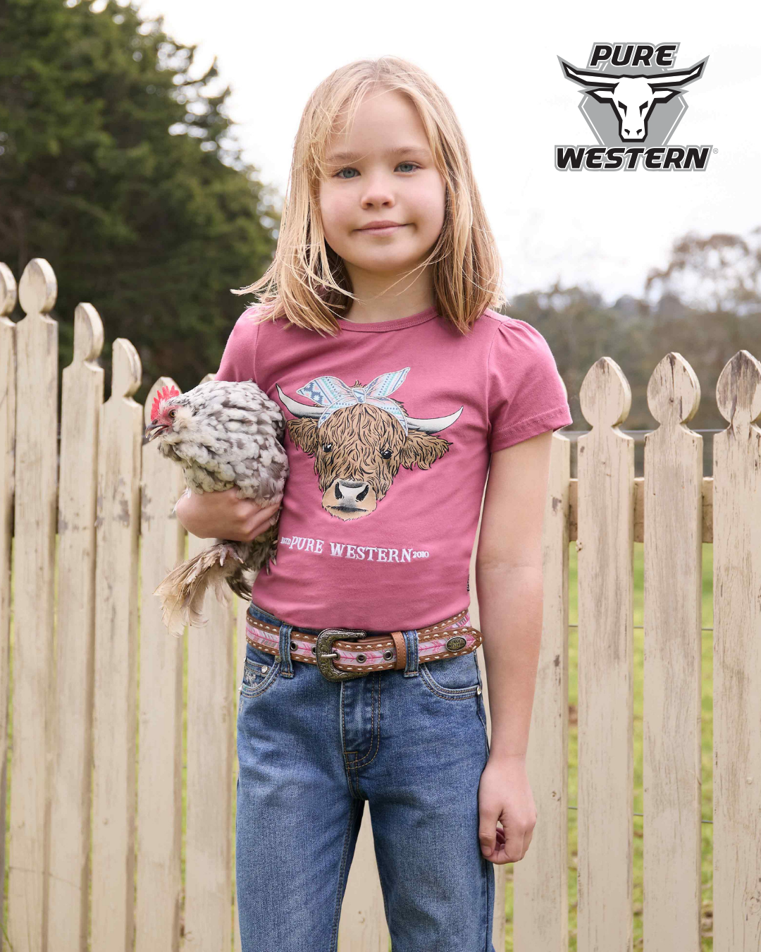 Pure Western Girl’s Estelle Short Sleeve Tee