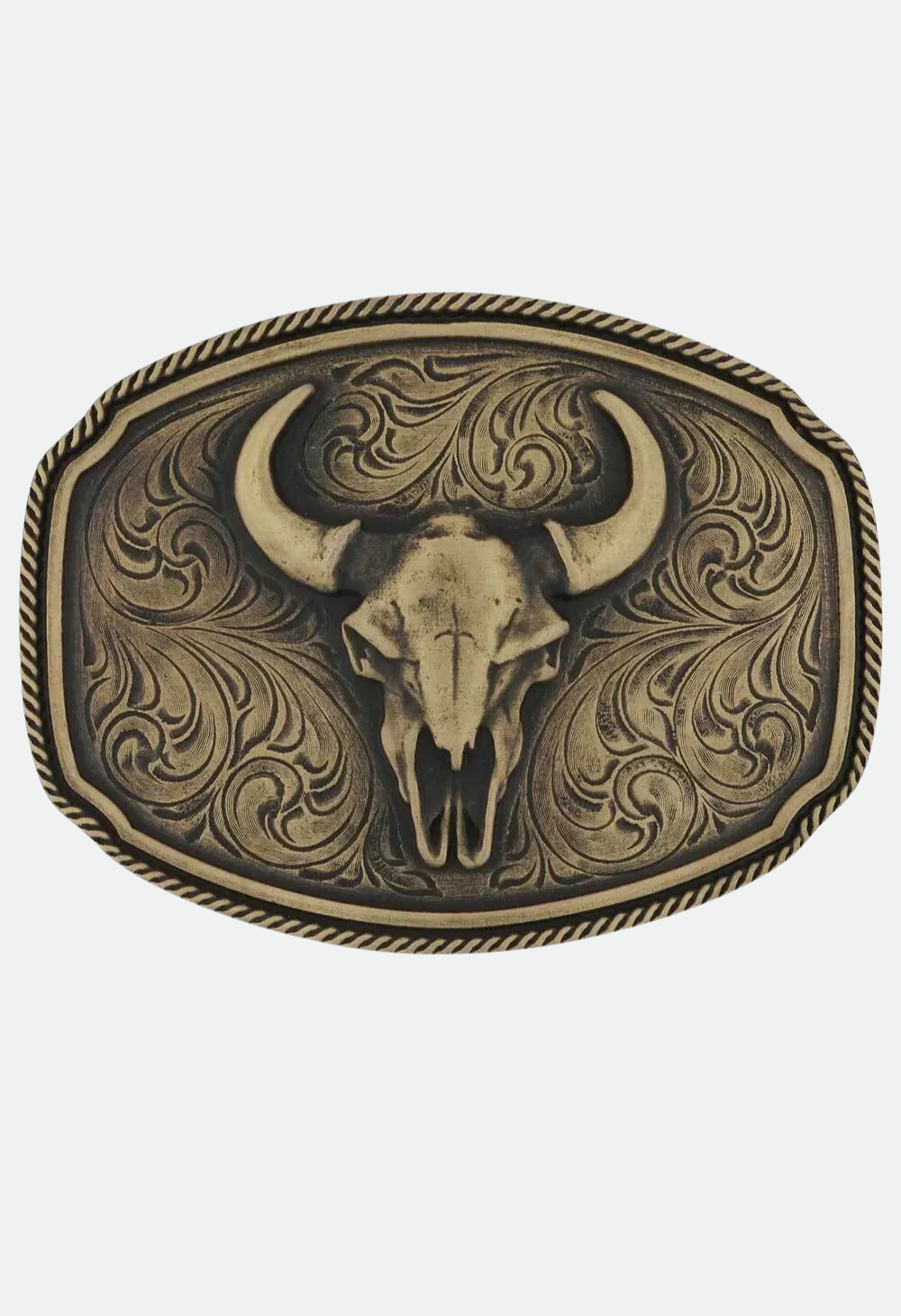 Just Country Men's Montana Silversmiths Wild Ambition Buffalo Skull Attitude Belt Buckle