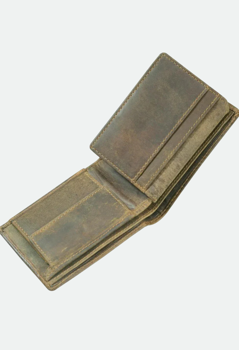 Cenzoni Leather Men's Wallet - Khaki - ZGW8171KH