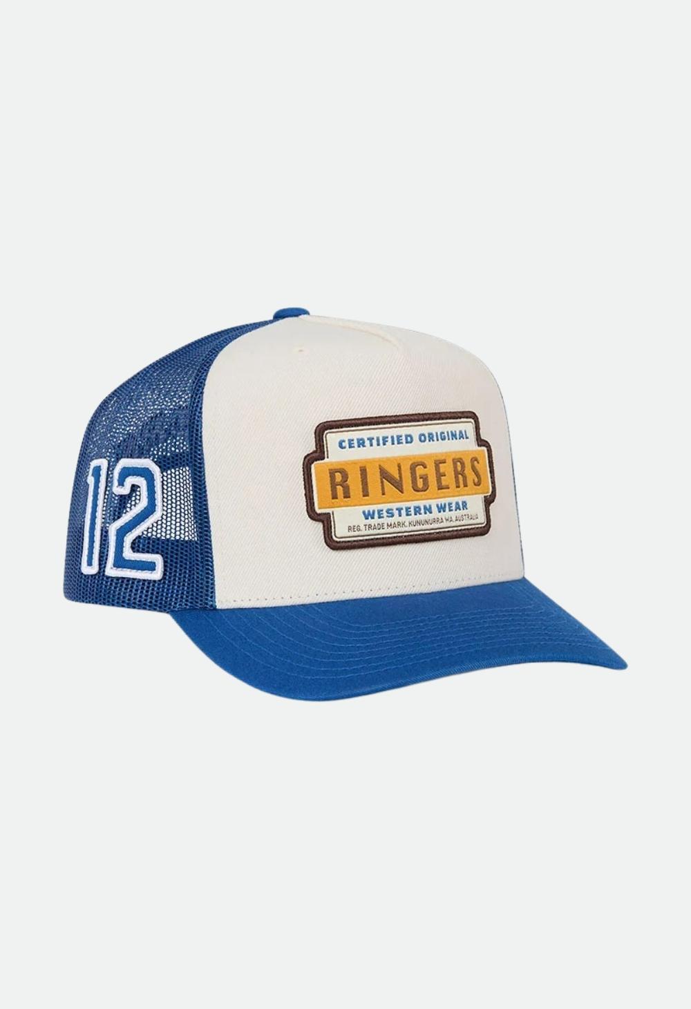 Ringers Western Drive By Deep Fit Trucker Cap - Blue/Cream