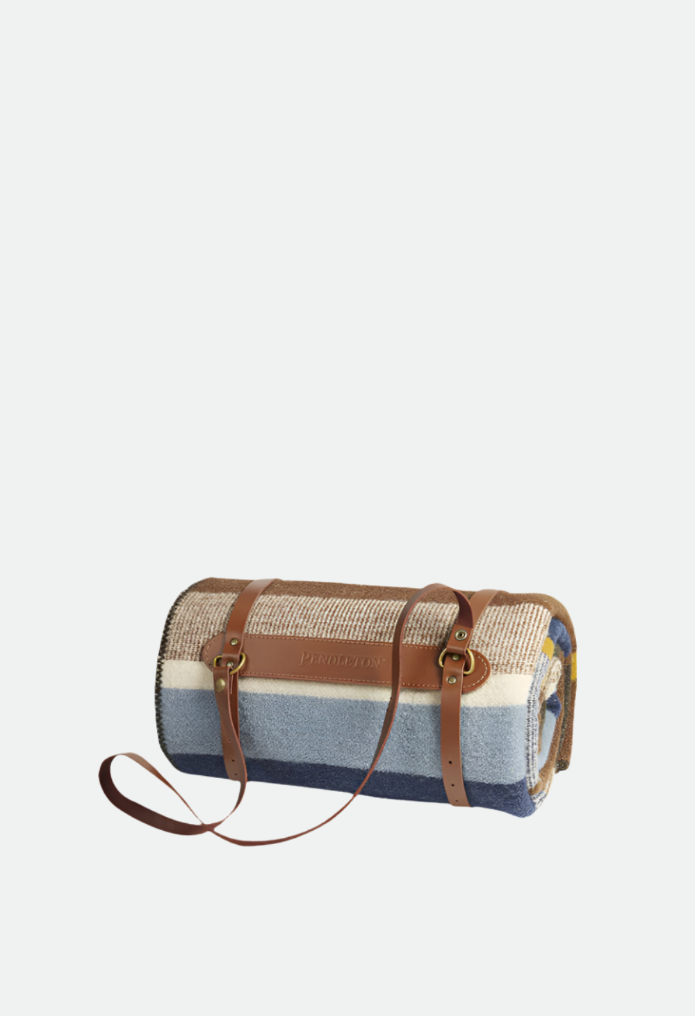 PENDLETON BRIDGER WOOL THROW W/ CARRIER TRAIL STRIPE