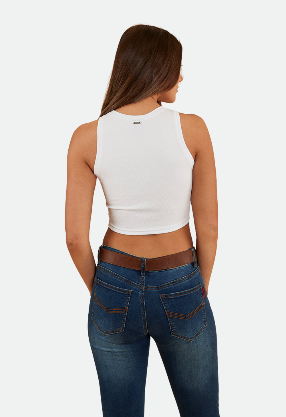 Ringers Western Women's Paige Cropped 2x2 Rib Tank