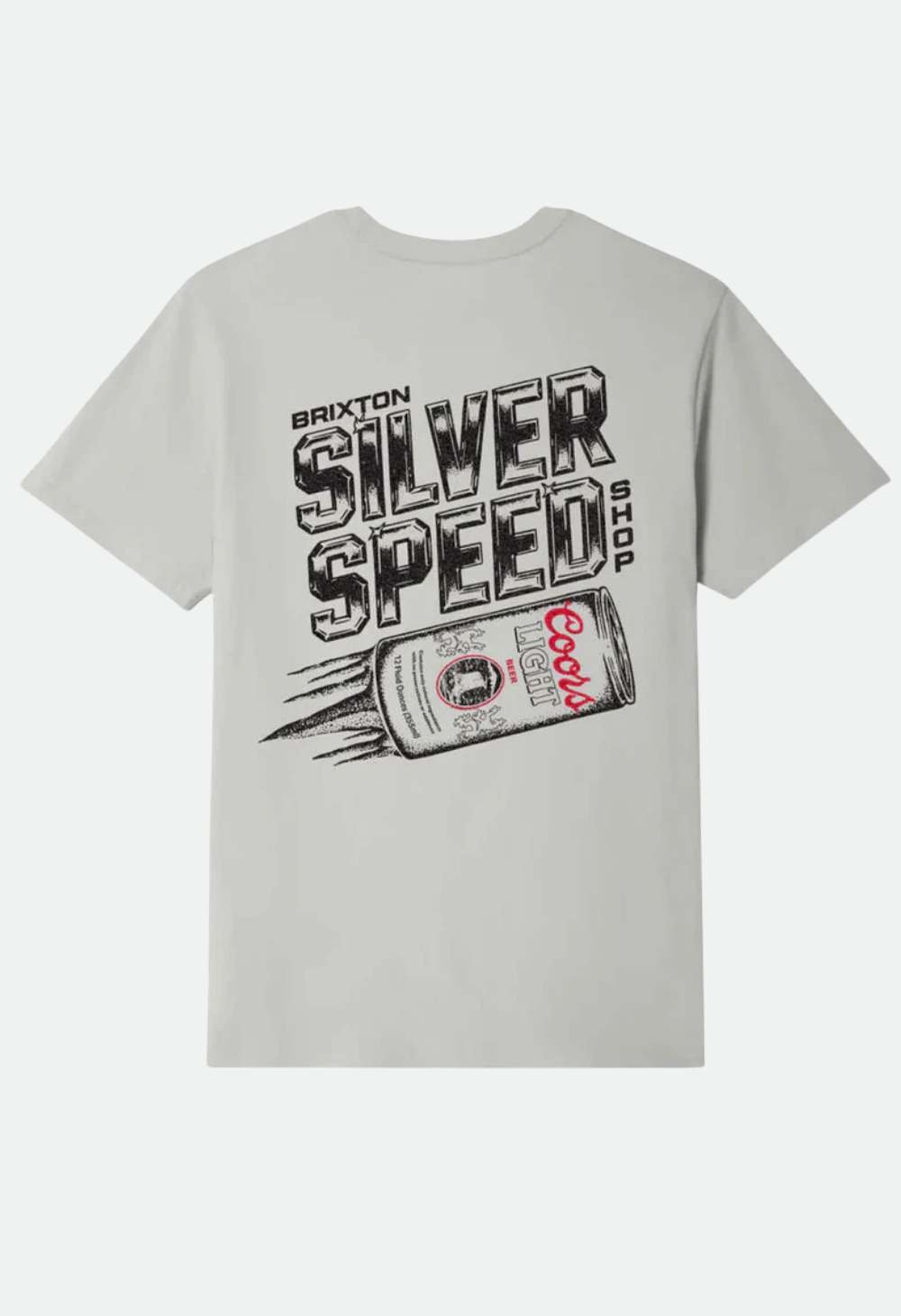 Brixton x Men's Coors Light Silver Speed T-Shirt - Silver