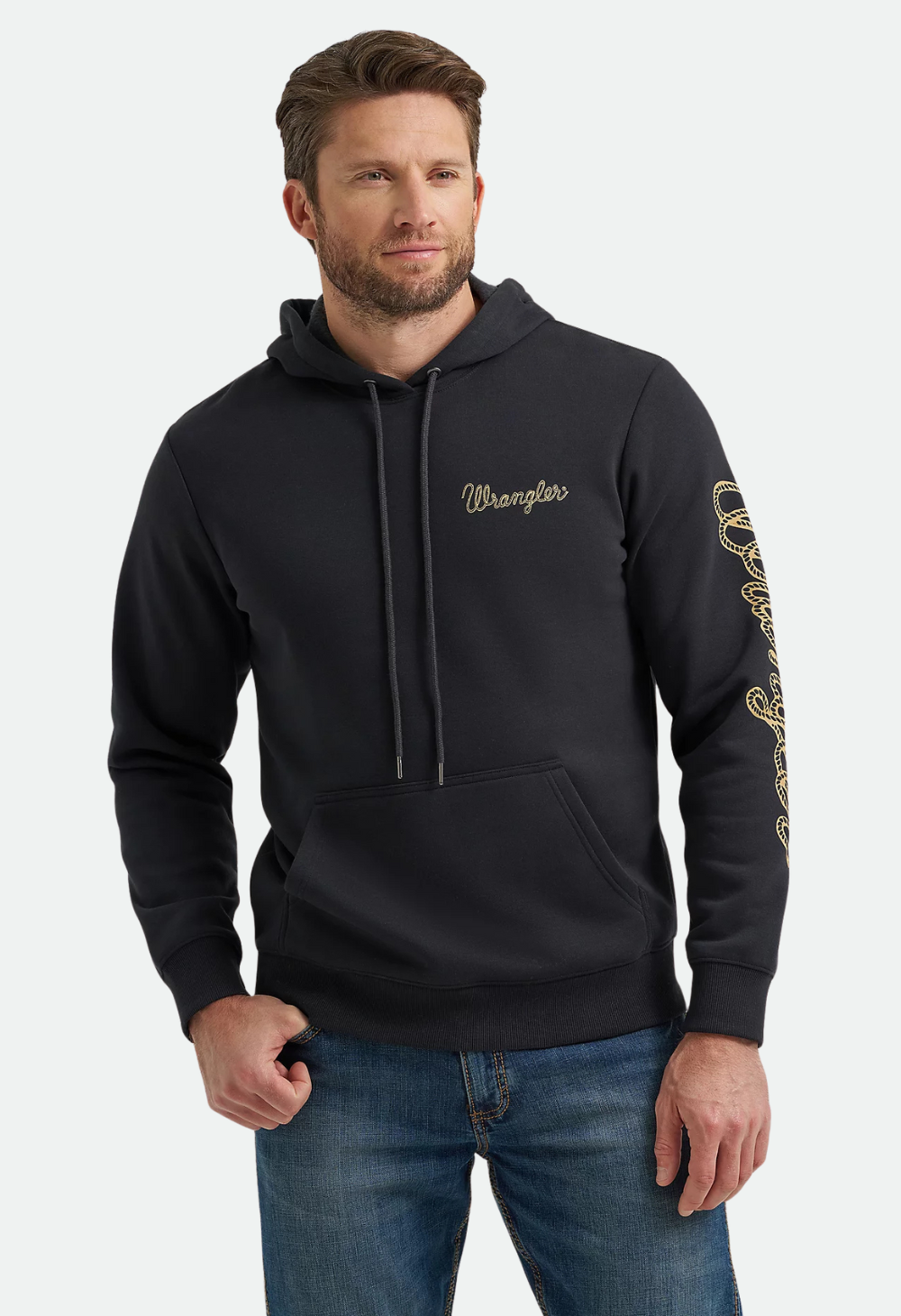 Wrangler® Men's Rope Logo Hoodie - Black