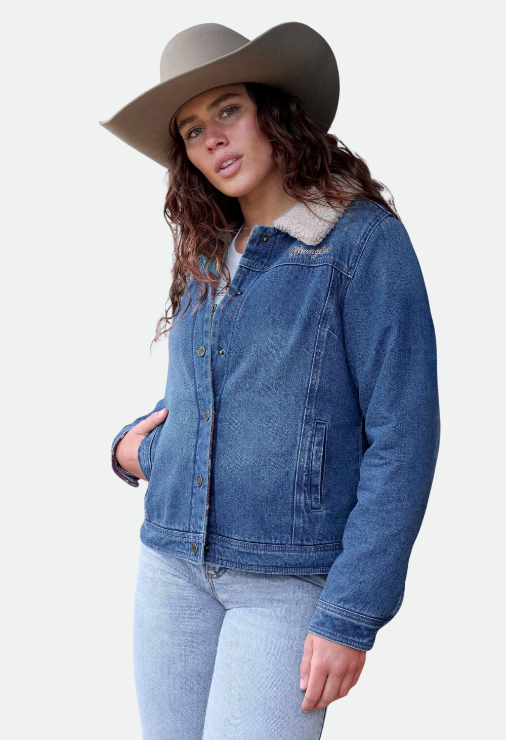 Wrangler Women’s Dixie Reversible Jacket - Denim/Multi