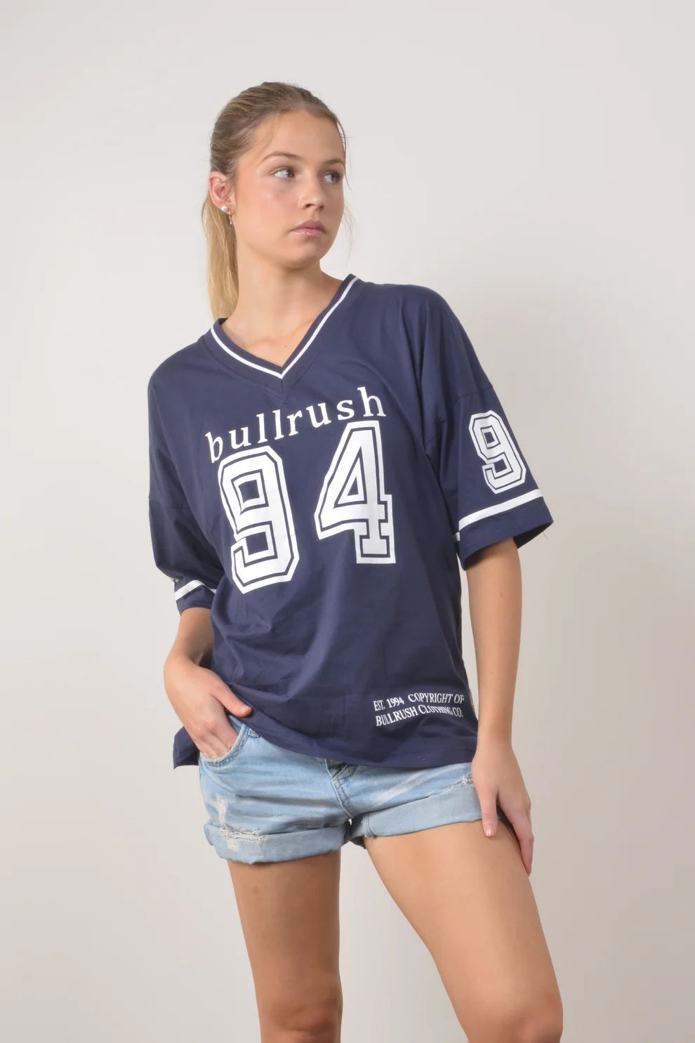 Bullrush Women's 94 Bullrush League Tee - Navy