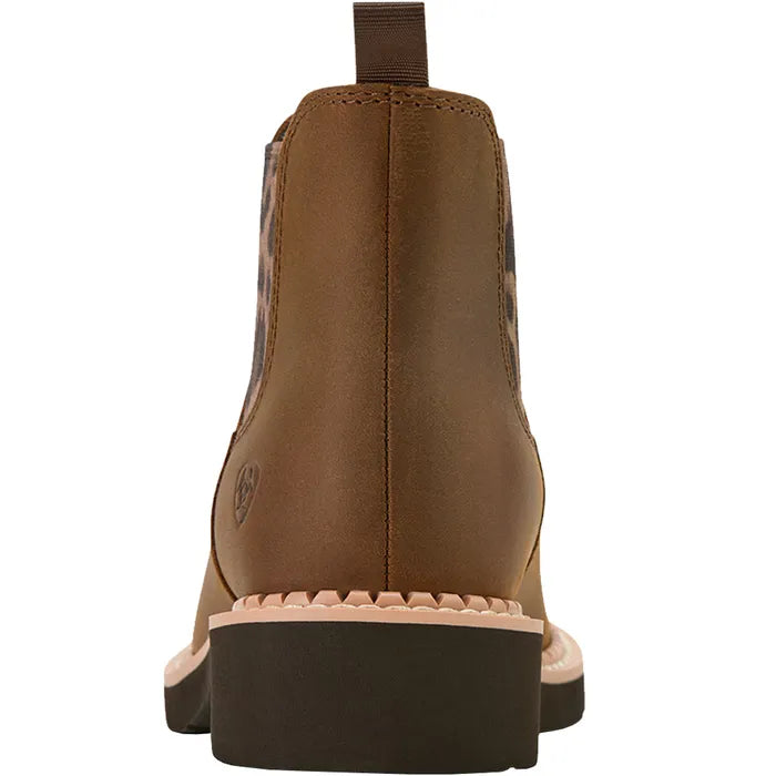 Ariat Kid's/Youth Fatbaby Chelsea Western Boots - DISTRESSED BROWN /LEOPARD GORE