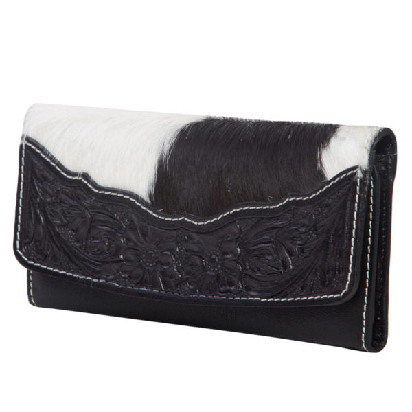 The Design Edge Tooling Leather Flap Cowhide Wallet – AW23