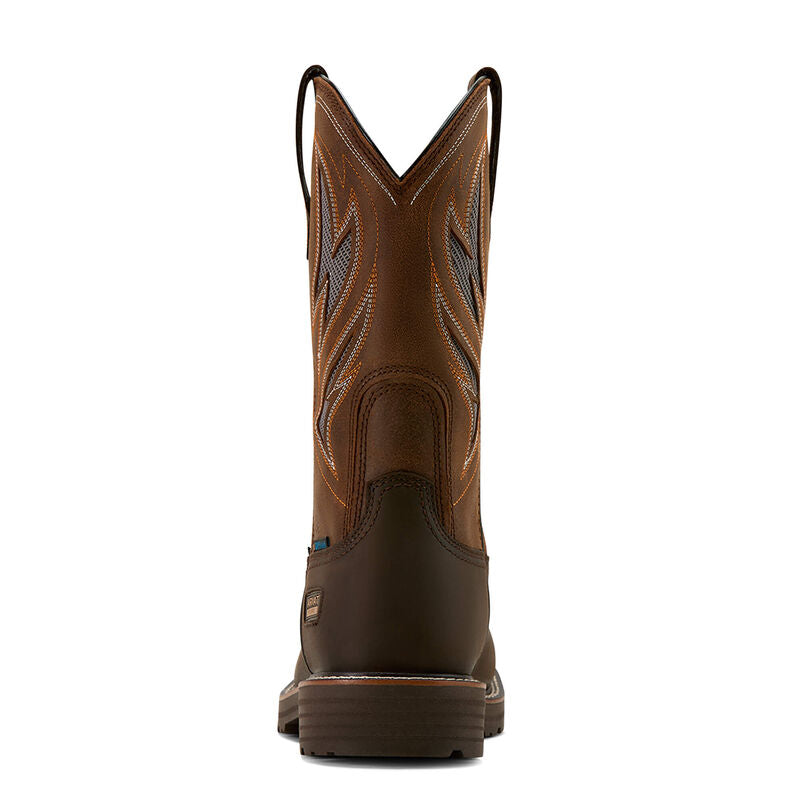 Ariat Men's Activator VentTEK Waterproof Steel Toe Work Boot - Dark Brown/ Wicker