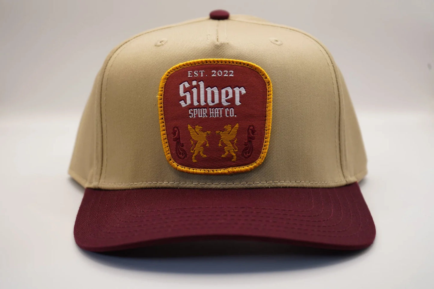 Silver Spur Amber Brew - Khaki/Maroon Cap