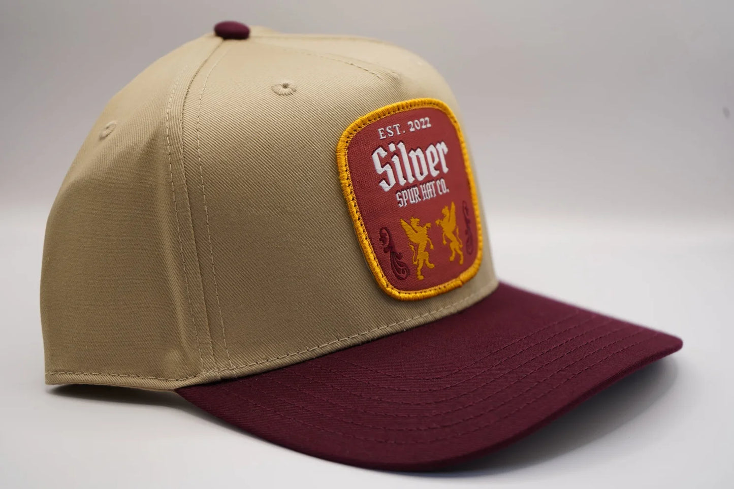Silver Spur Amber Brew - Khaki/Maroon Cap
