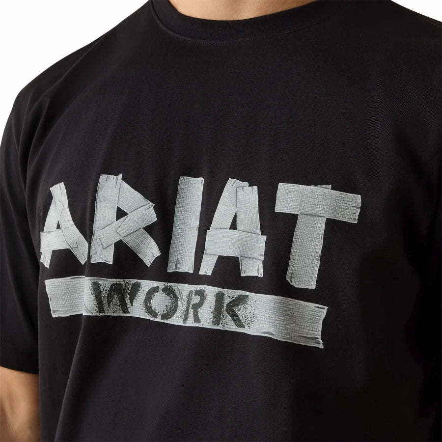 Ariat Men's Rebar Cotton Strong Duct Logo T-Shirt - Black